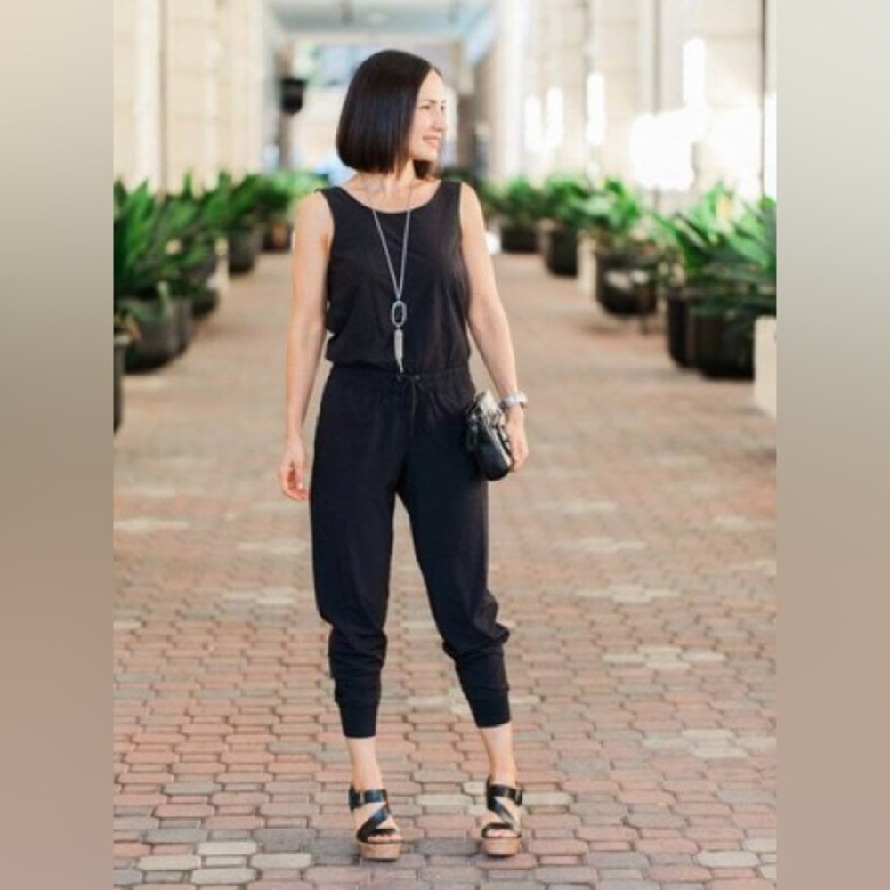 Athleta Classic Black Jumpsuit - Picture 3 of 3